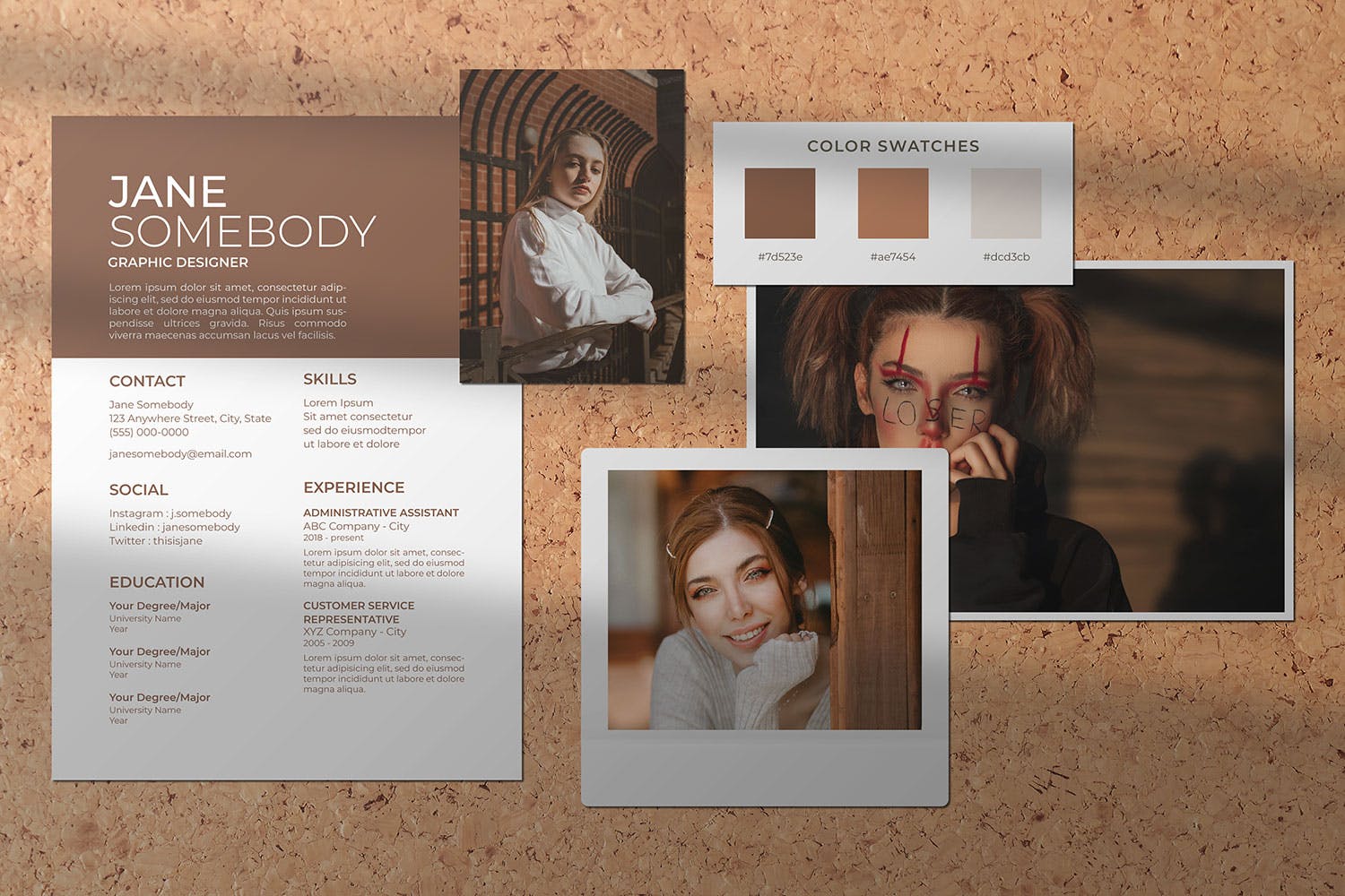 情绪板照片墙设计图样机素材库精选套件 Moodboard Mockup Kit插图(5)