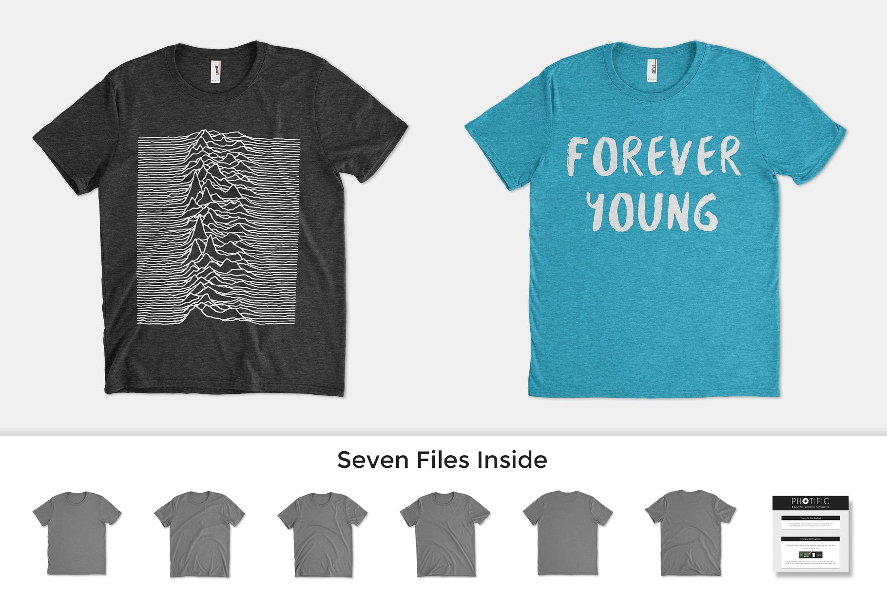 混合面料T恤样机 Anvil 6750 Tri-Blend Tee插图(3)