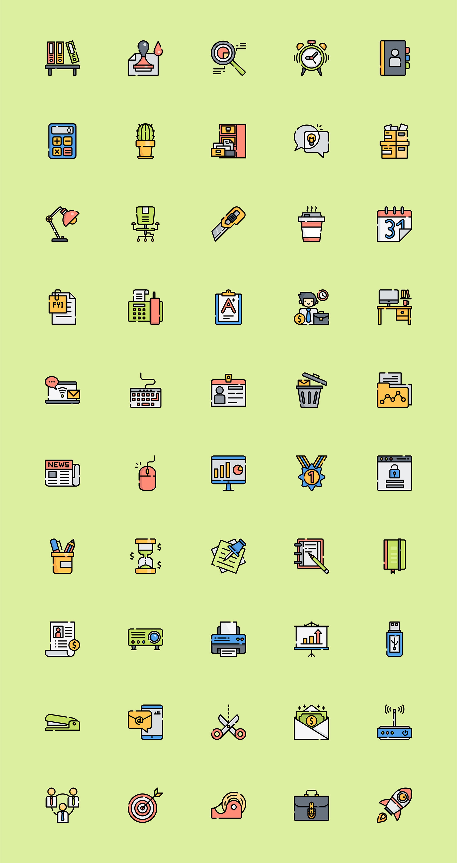 50 枚办公元素图标