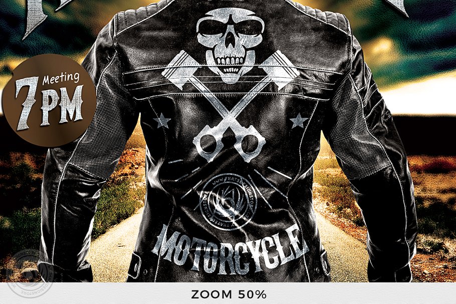 摩托车道路旅行PSD模板 Motorcycle Road Trip PSD Template插图(6)