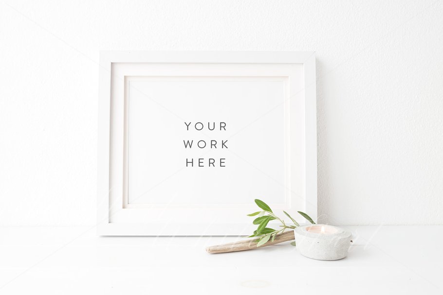 艺术画相框样机 8×10" Art frame mock up – botanical插图