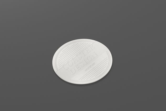 逼真的圆形咖啡杯垫样机 Round Coaster Mock-Up插图(5)
