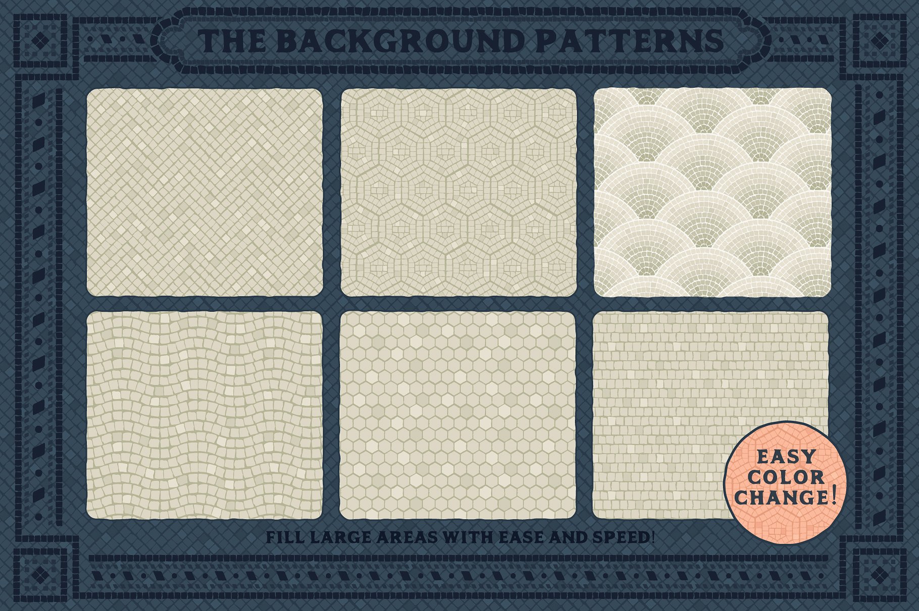 马赛克画笔笔刷与图案纹理 Mosaic Maker – Brushes & Patterns插图(5)