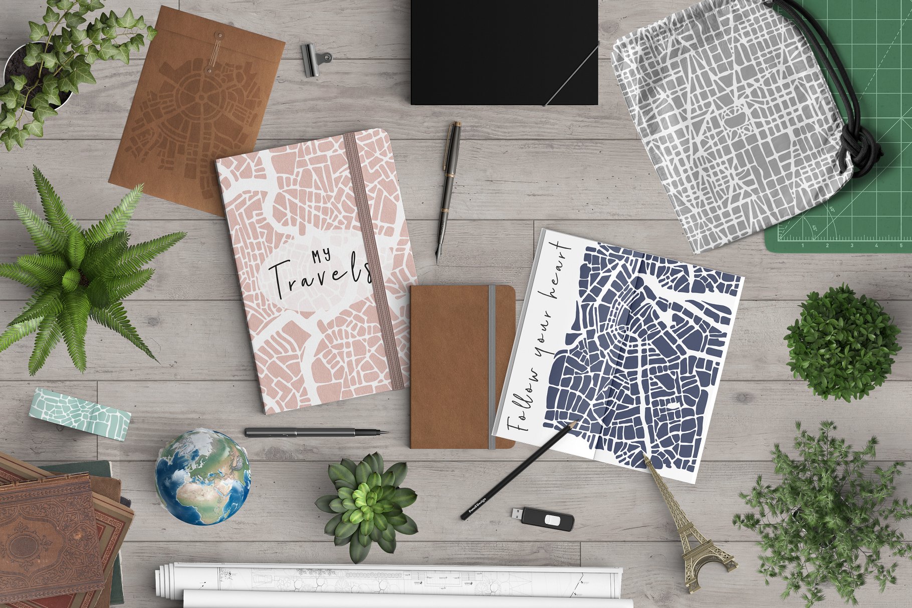 抽象城市地图纹理素材包 Abstract City Map Patterns插图(5)