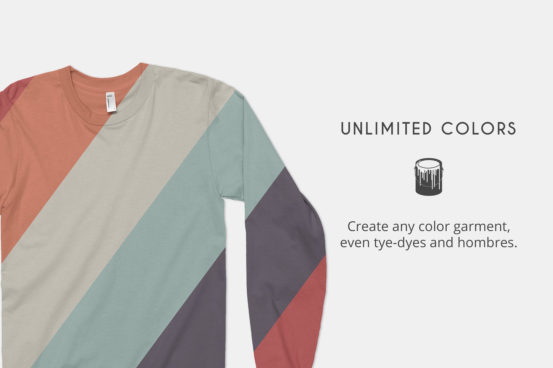 罗纹收口袖长袖T恤样机模板 American Apparel 2007 Shirt Mockups插图(4)