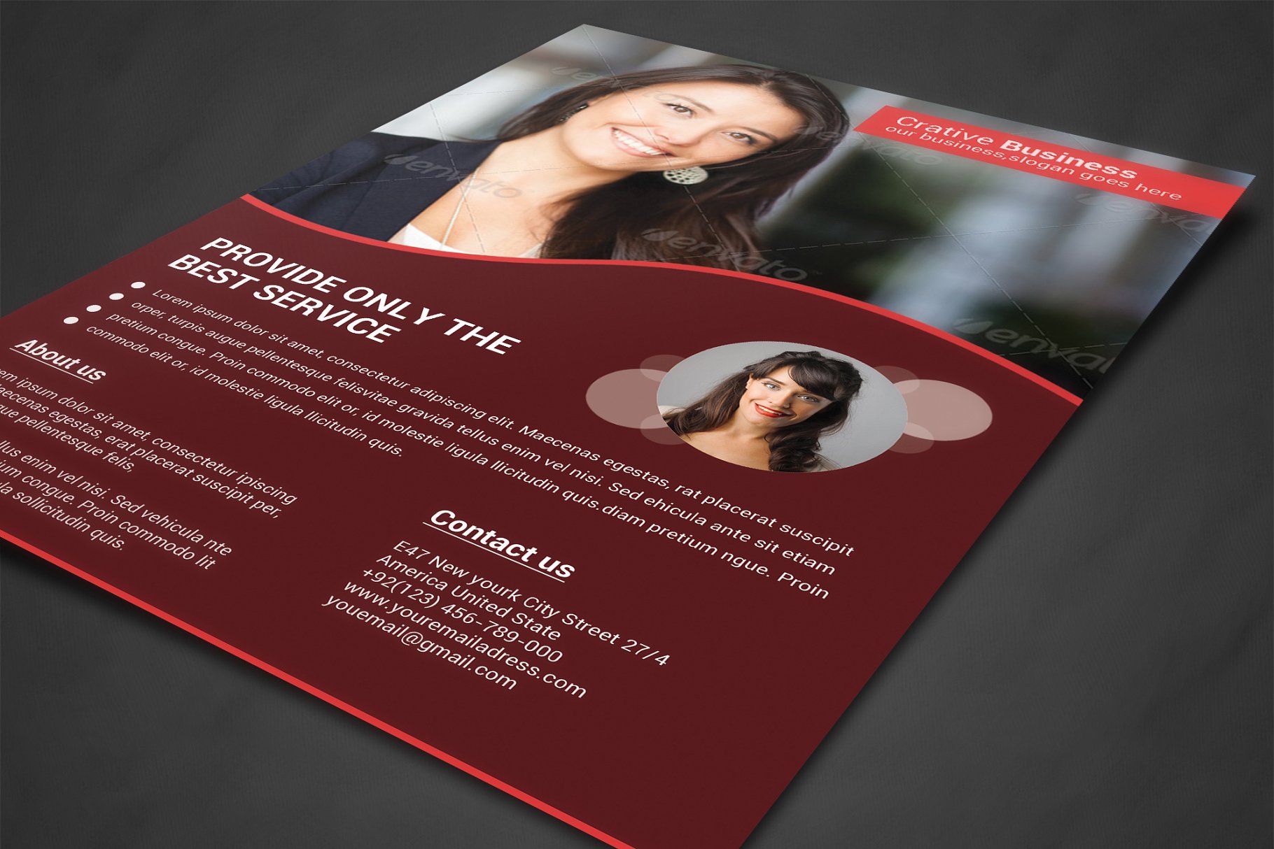 企业商务推广传单模板 Corporate Flyer Template插图(1)