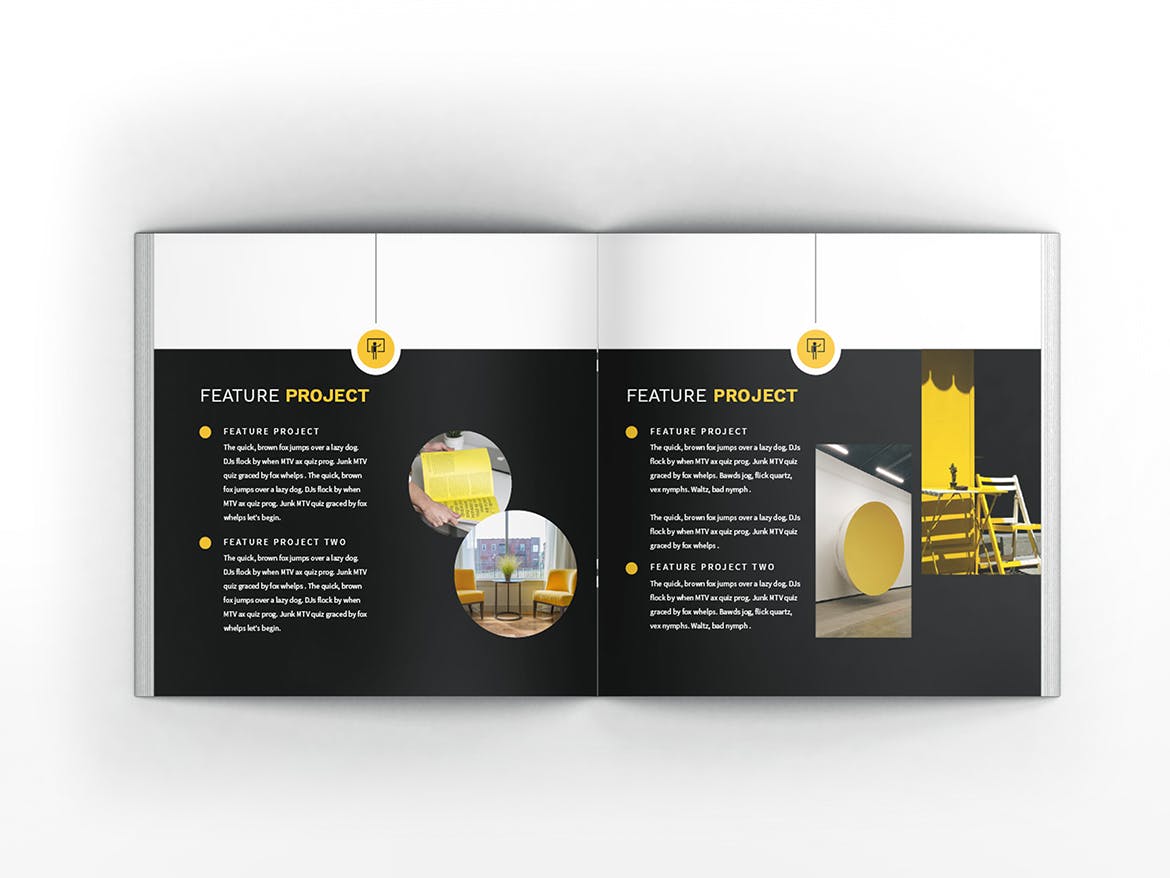 顶尖人才方形个人简历画册设计模板 Atery Resume CV Square Brochure Template插图(9)