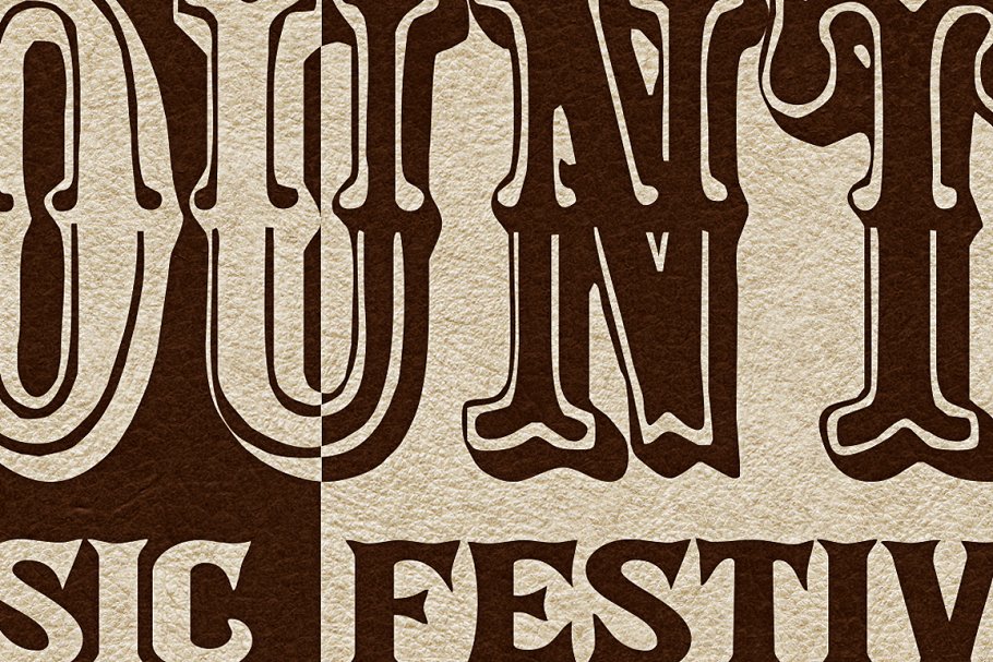 乡村音乐节海报传单模板 v7  Country Live Flyer PSD V7插图(7)