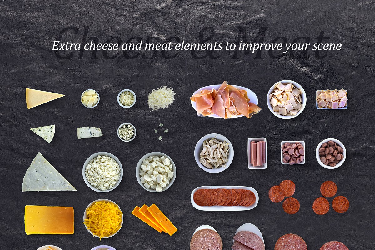 美味食品披萨样机和场景生成器【Pizza Creator & Scene Generator】插图