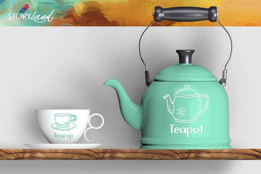 手绘字体+元素+Logo模板设计工具包 Storyland Font & Toolkit插图(13)