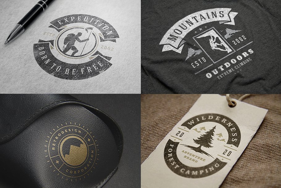 280个户外品牌Logo标志和徽章模板 280 Outdoor logos and badges插图(36)