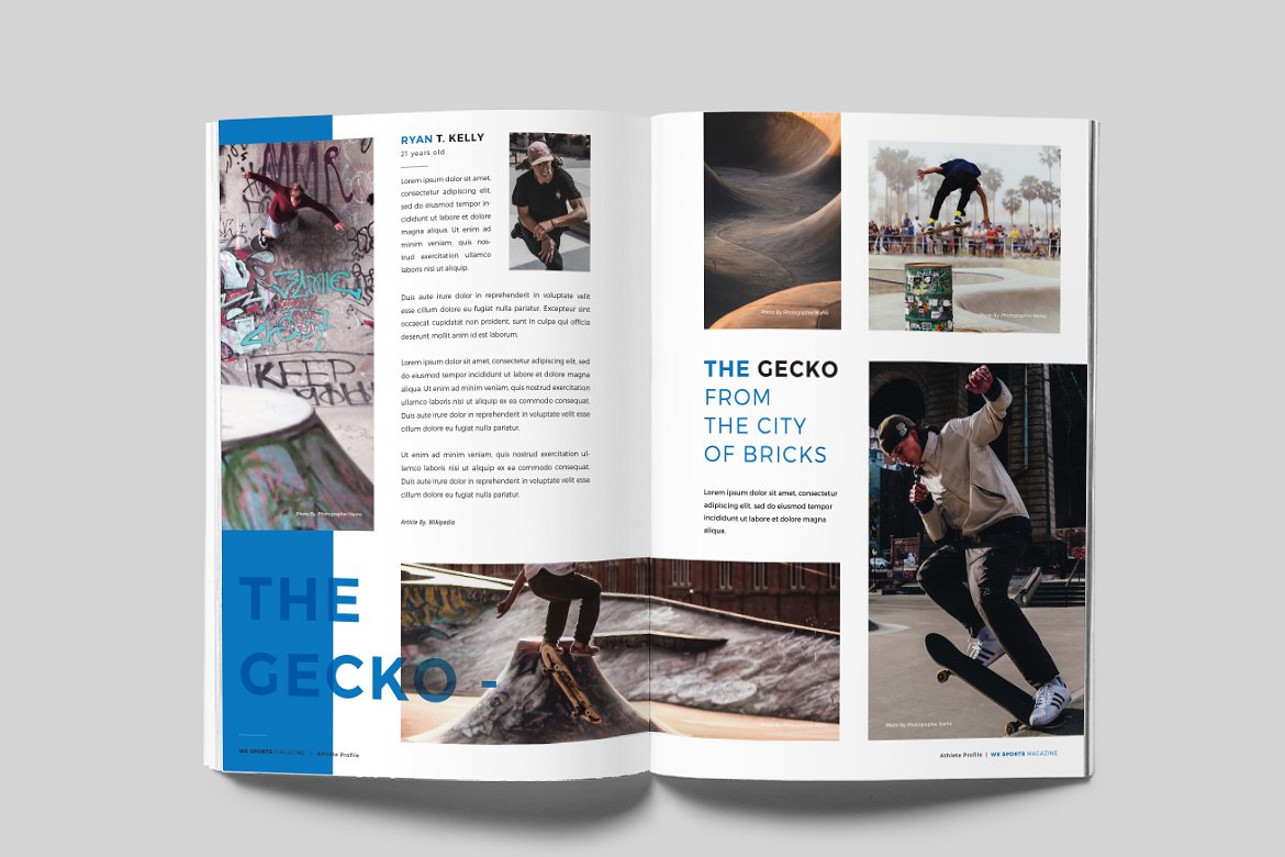 现代极简独特的体育杂志模板下载 Sports Magazine [indd]插图(2)