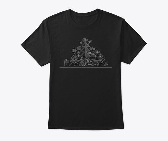 圣诞树线条艺术矢量插画素材 6 options of a Christmas Background插图(6)