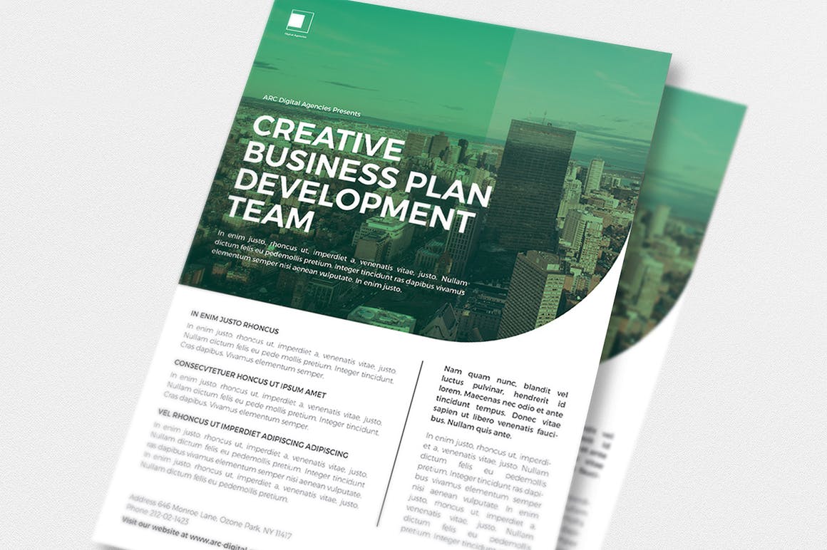 多色企业宣传海报/传单设计模板 Multicolor Corporate Flyer插图(5)