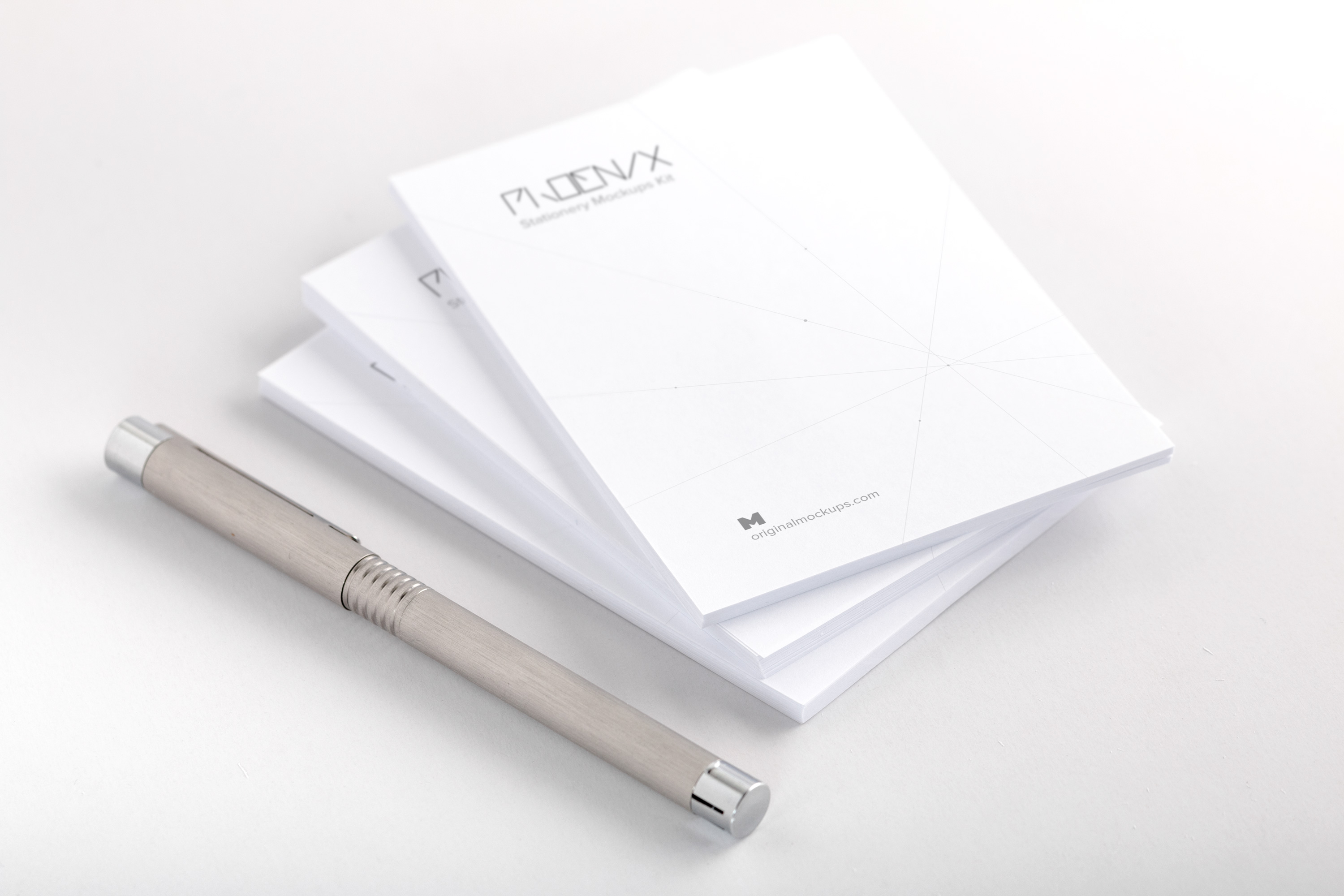 备忘录记事本封面设计效果图样机模板 Stack of Memo Mockup插图