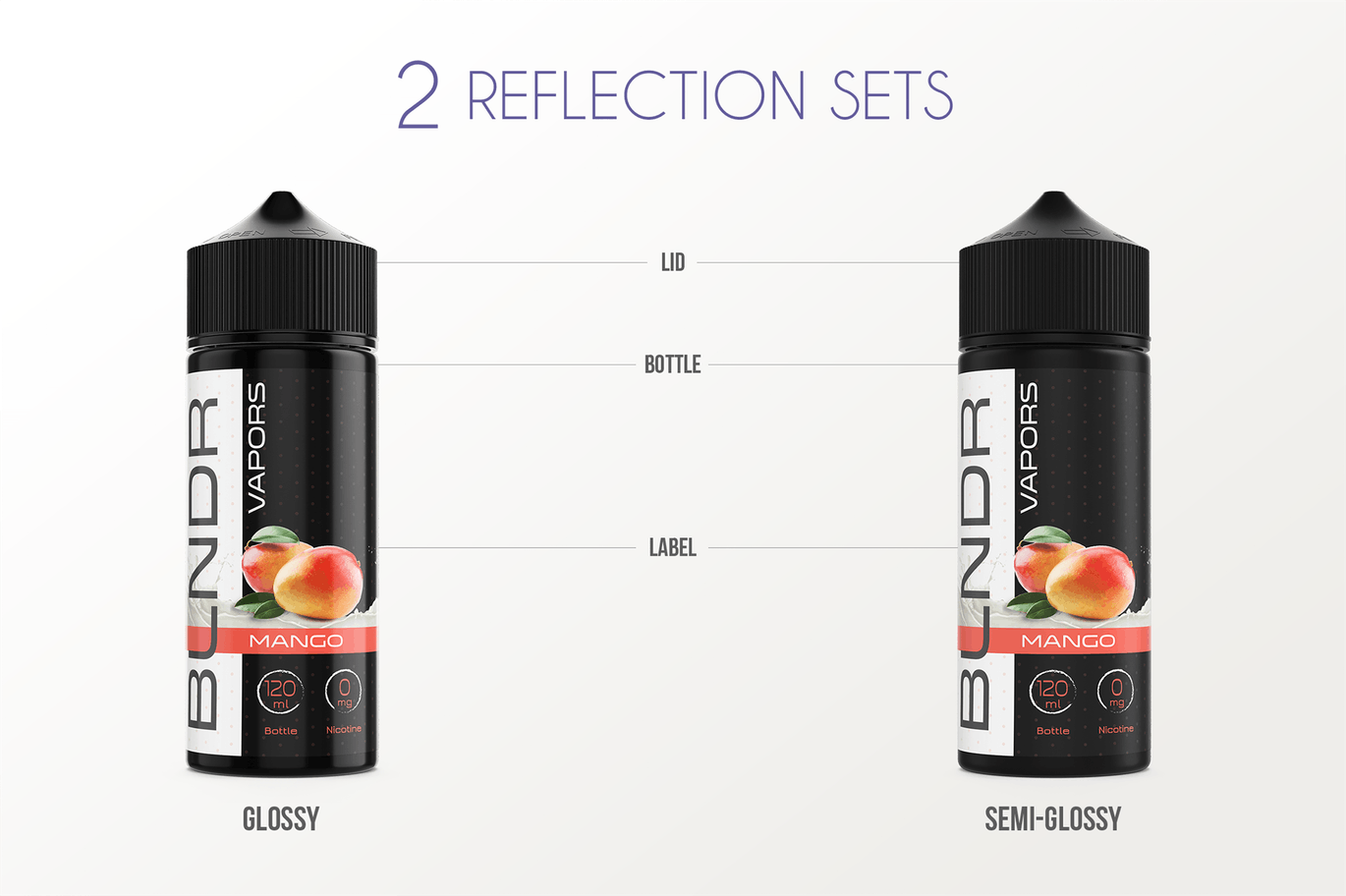 电子烟烟油瓶外观设计样机模板 eLiquid Bottle Mockup v 120ml-B插图(3)