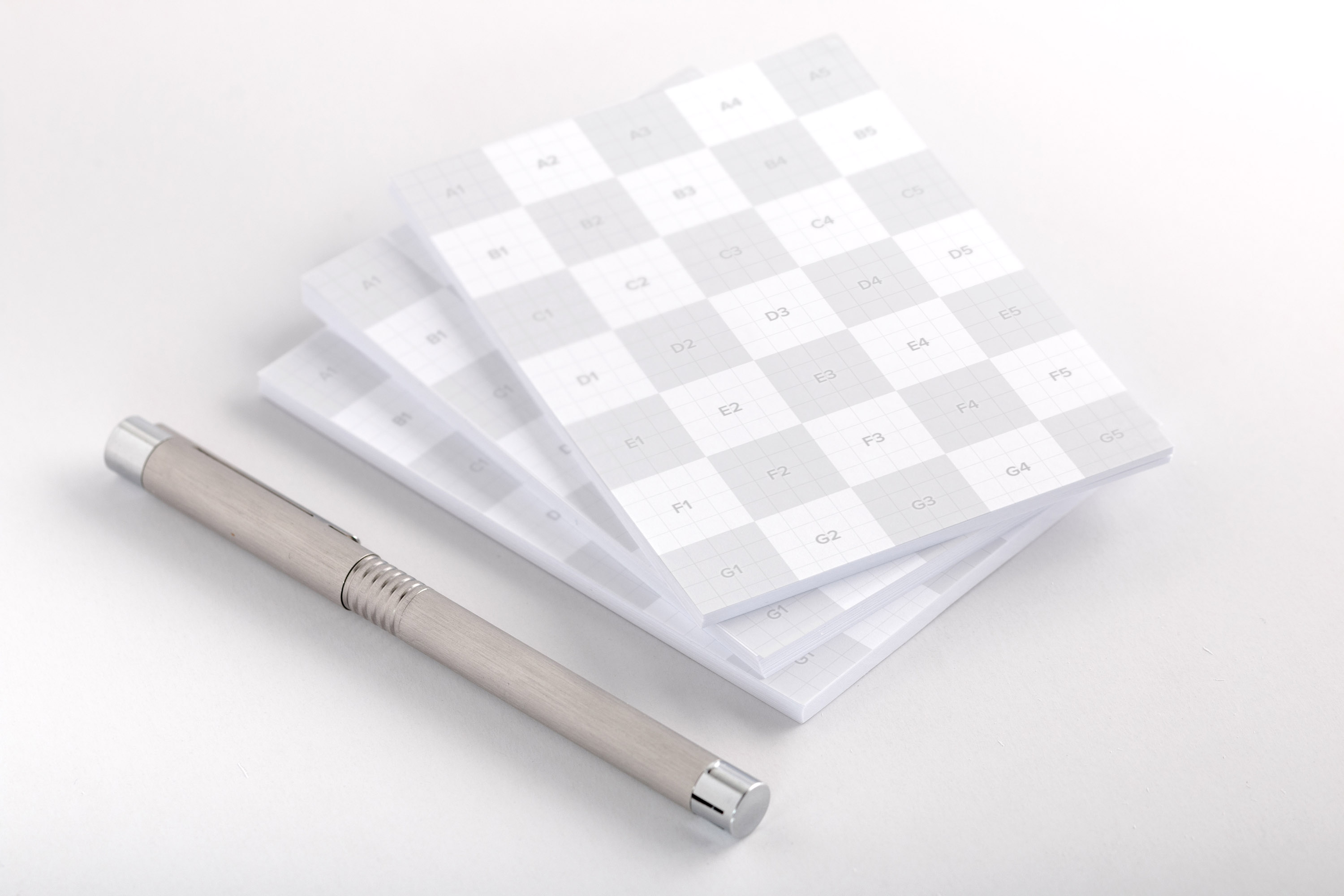 备忘录记事本封面设计效果图样机模板 Stack of Memo Mockup插图(1)