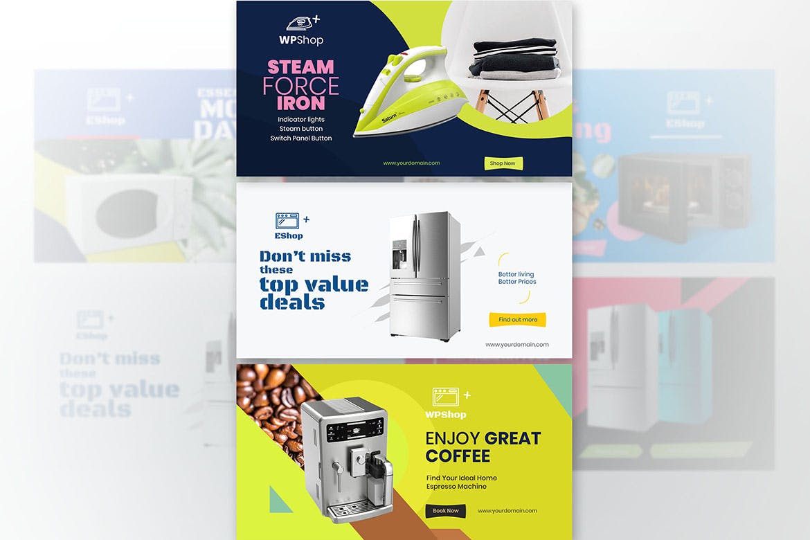 20个时尚高端多用途的电子商务电商社交媒体Facebook海报Banner设计模板产品第04卷插图(1)