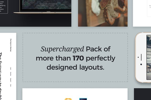 着陆页 UI 套件合集[Sketch&PS] The Rapture Startup UI Kit插图(1)