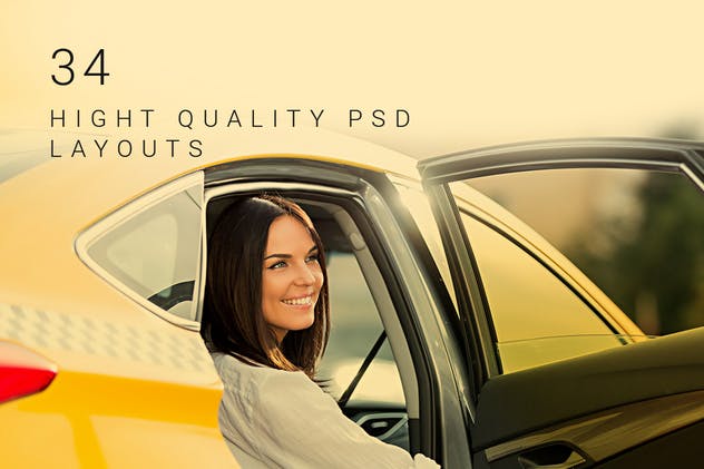 打车应用APP UI套件出行应用UI模板 Cabby — Taxi Service Mobile App UI插图(6)