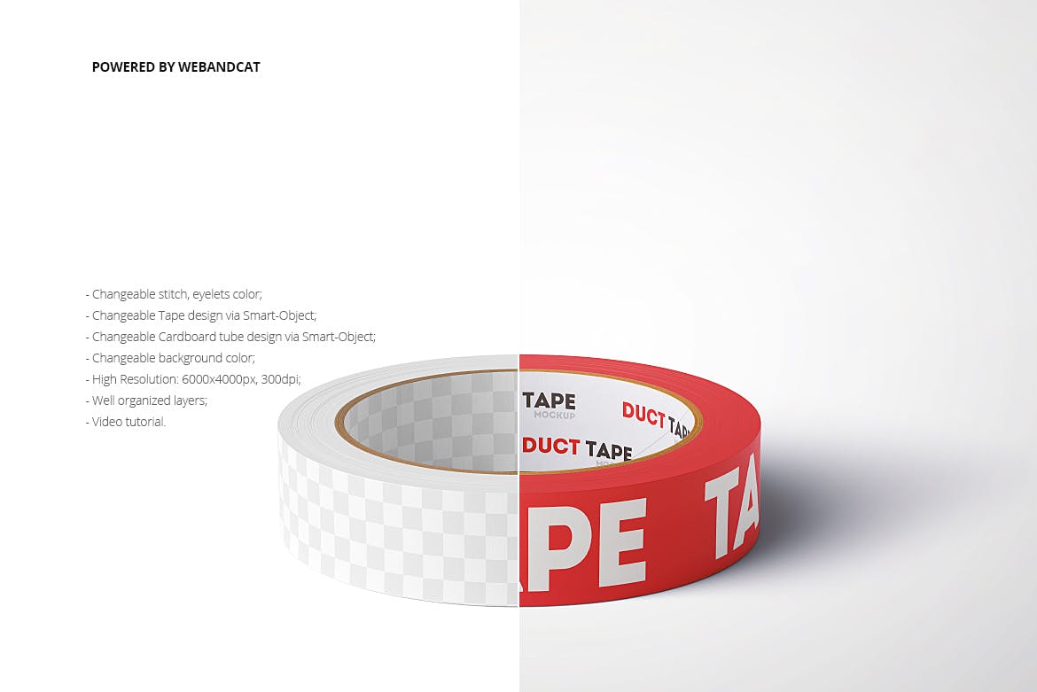 管道胶带图案设计效果图样机v2 Duct Tape Mock-up 2插图(1)