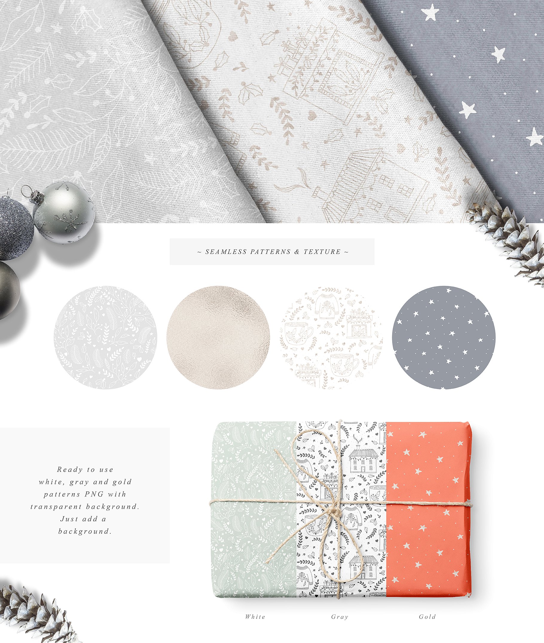 圣诞节手绘装饰设计套件 Holiday Season Collection插图(3)