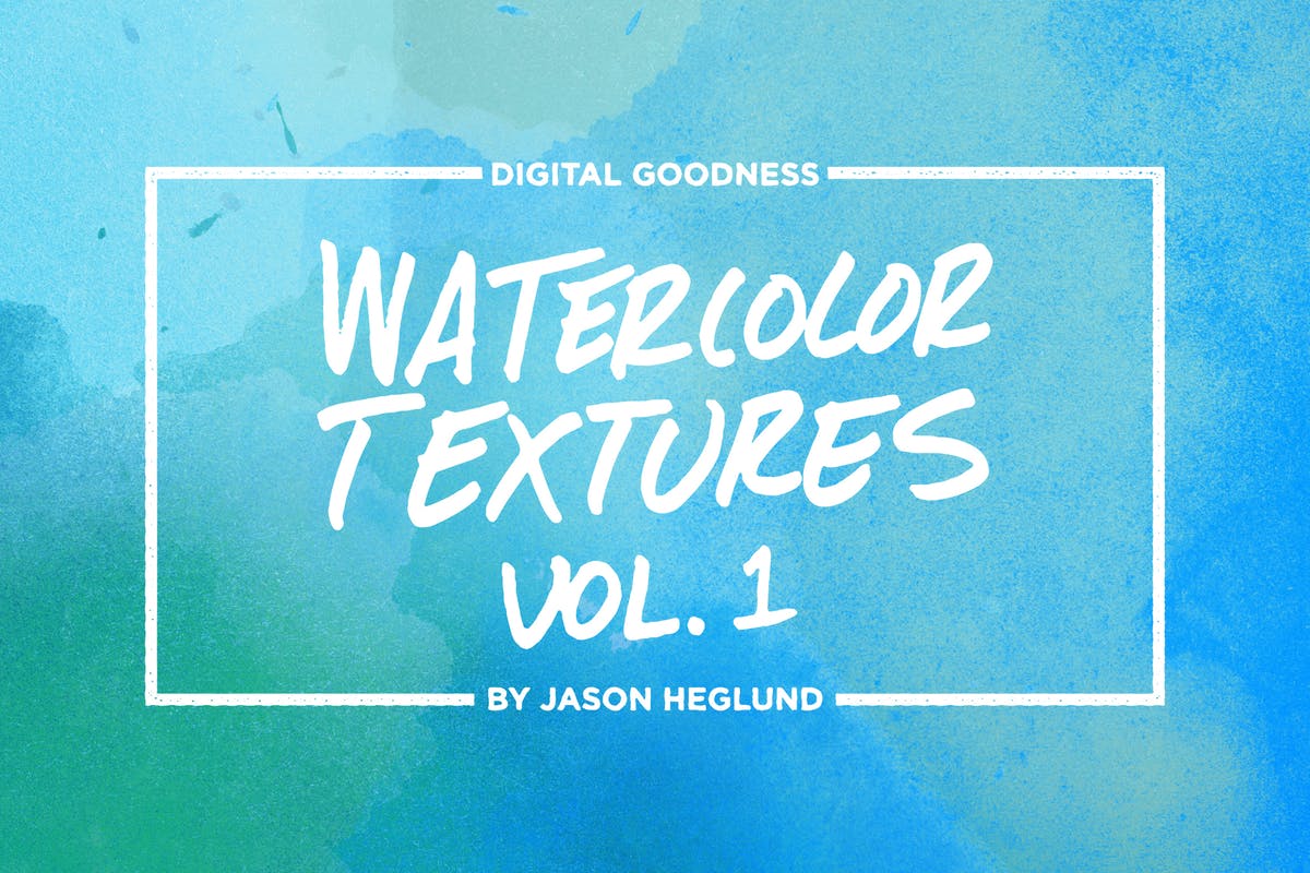 独特的抽象水彩纹理套装Vol.1 Watercolor Textures Vol. 1插图