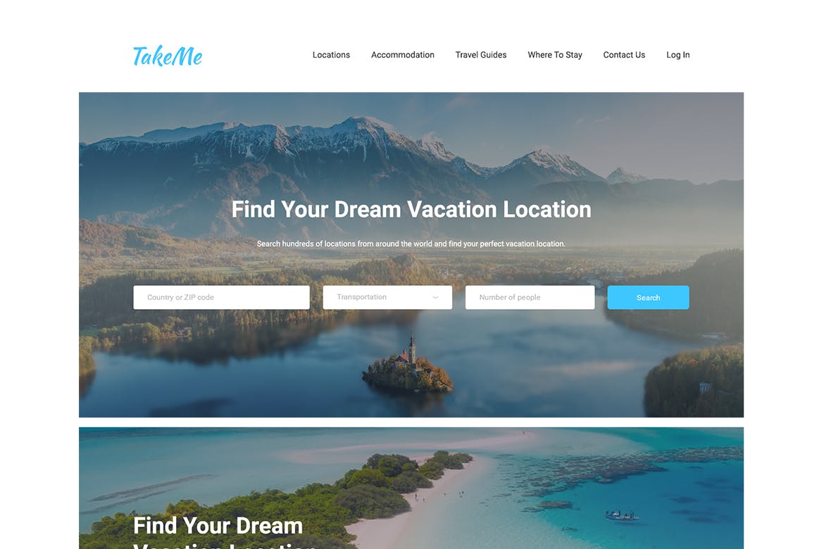 旅游门户网站UI界面设计套件 Take Me UI Kit插图(3)