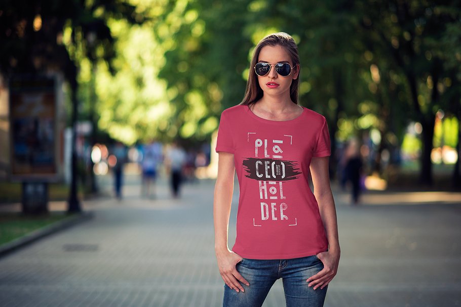 欧美模特T恤上身效果样机模板 T-Shirt Mock-Up Vol.4插图(3)