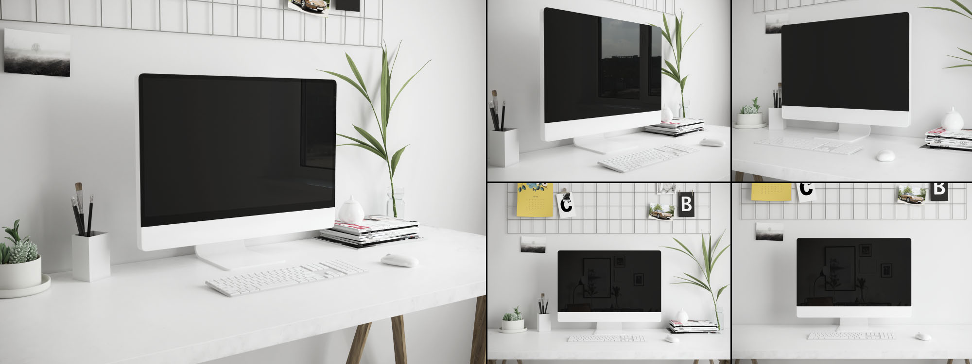 Mac台式电脑办公场景样机插图(1)