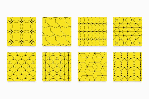 100种风格外观包装设计线条图案纹理 Line Patterns插图(2)