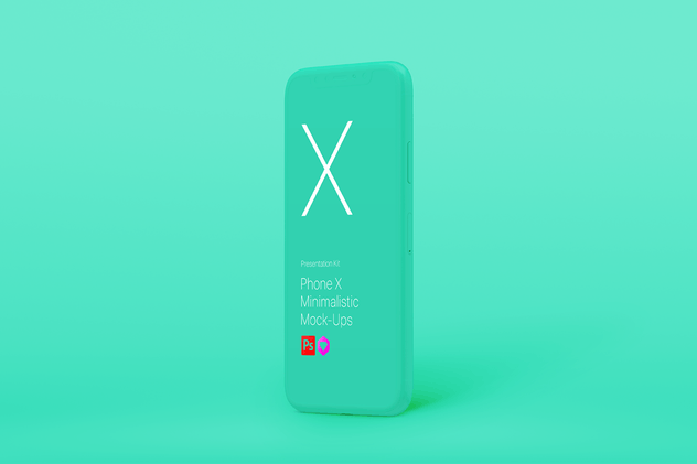 极简主义iPhone X样机模板 Phone X Minimalistic Mock-Ups插图(2)