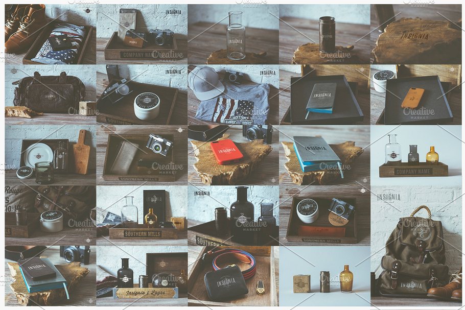 50个复古文艺风格Logo品牌样机模板合集[1.75GB] 50 hip overlay mockups插图(2)