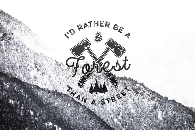 12款复古户外运动品牌Logo设计模板 12 Vintage Outdoor Adventure Logos / Retro Badges插图(3)