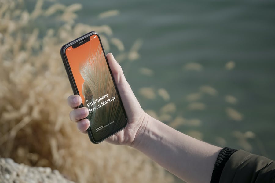 户外场景全面屏手机素材库精选样机模板 Phone Mockup Outdoor Scenes插图(6)