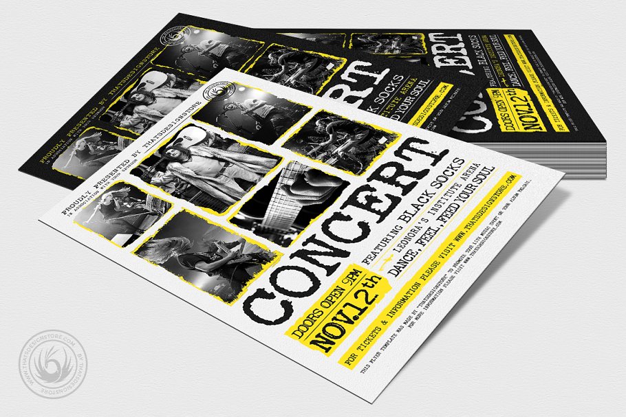 现场音乐聚会传单PSD模板v15 Live Concert Flyer PSD V15插图(3)
