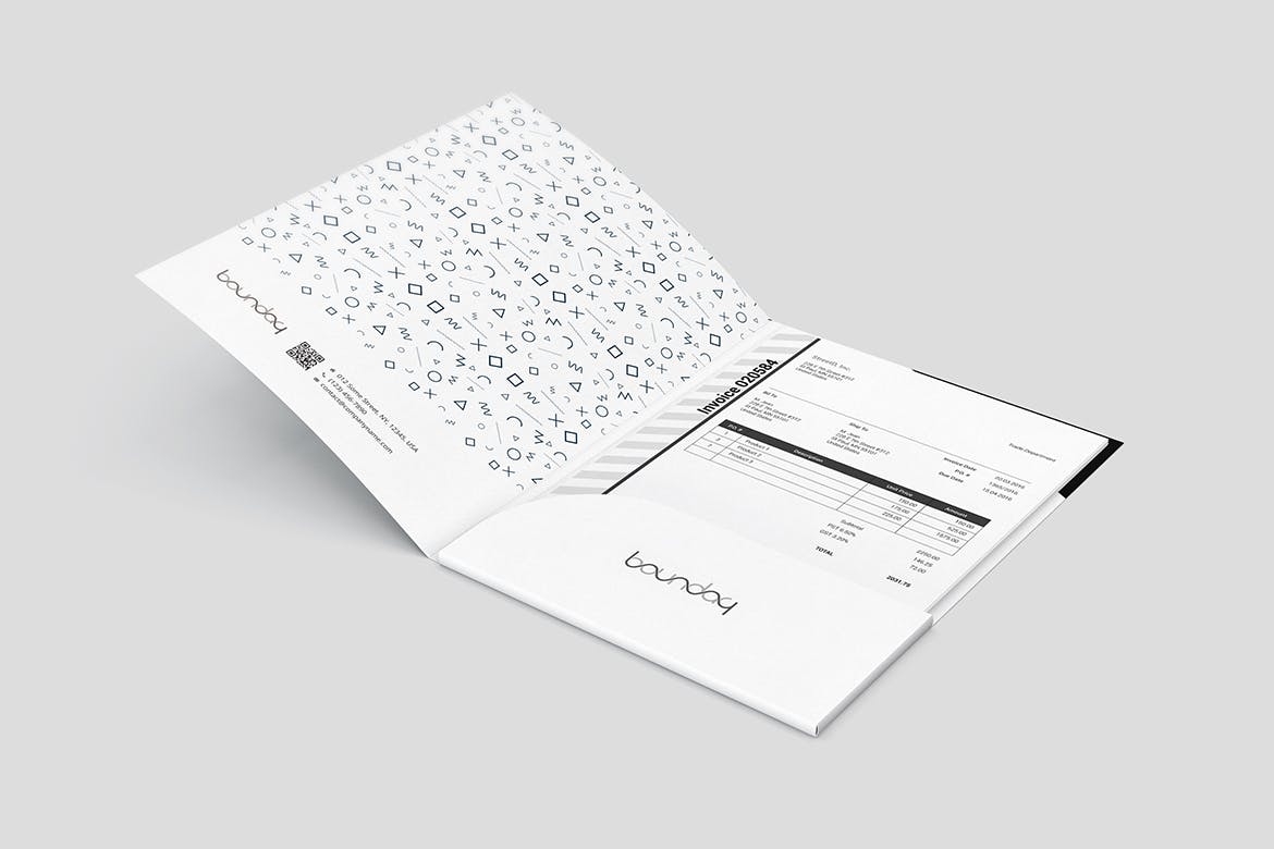 孟菲斯设计风格企业文件夹设计模板 Presentation Folder插图(2)