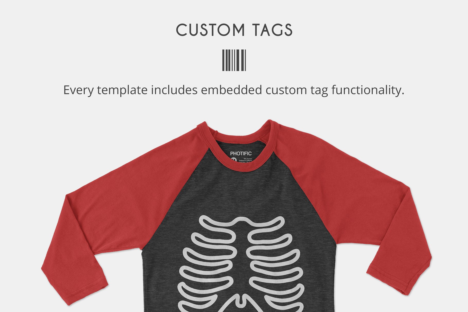 中袖圆领T恤样机 3/4 Sleeve Raglan Shirt Mockups插图(4)