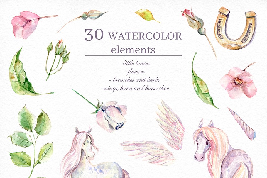 多用途魔法天马花卉系列水彩画集插图(3)