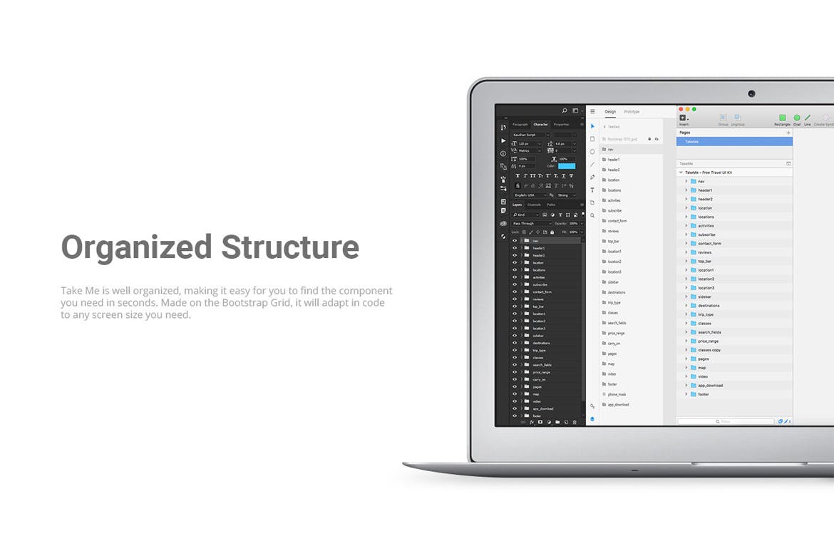旅游门户网站UI界面设计套件 Take Me UI Kit插图(2)