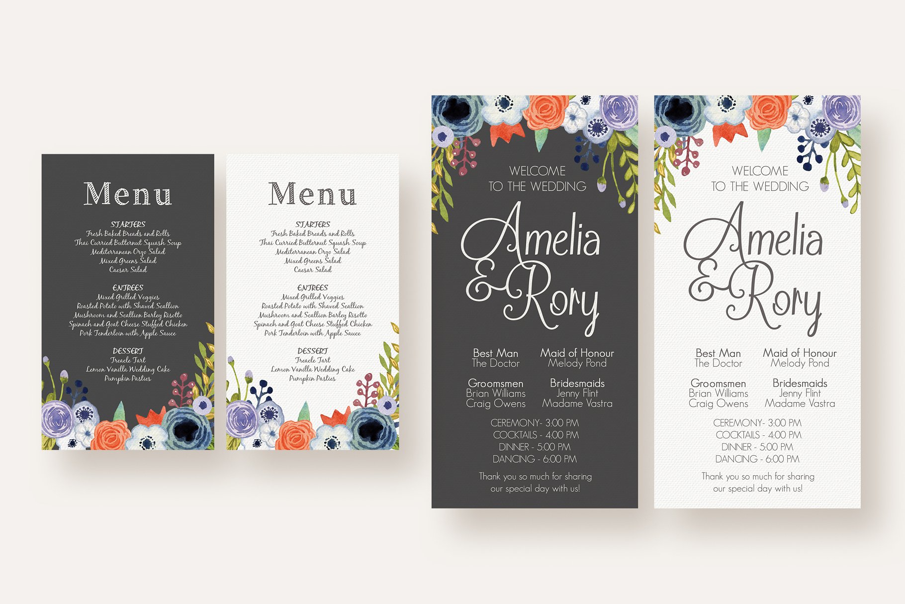 绽放花卉婚礼设计物料水彩素材合集 Watercolor Blooms Wedding Collection插图(5)