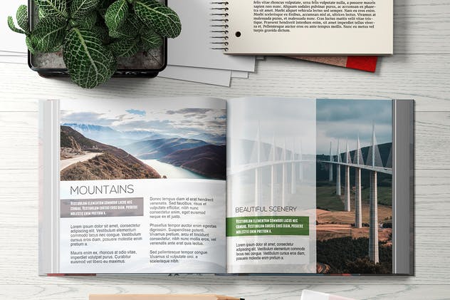 精装硬封书籍样机模板 Square Book Mockup Set插图(2)