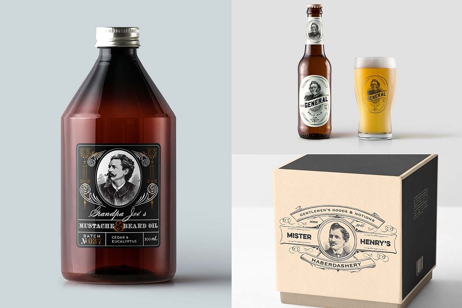 旧时代绅士&淑女人像插画素材 Vintage Lords & Ladies Graphics插图(1)