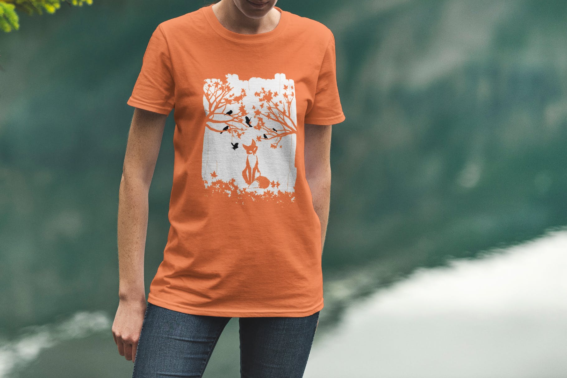 男士T恤印花设计户外场景模特上身效果样机v1 T-Shirt Mockup Adventure  Edition Vol. 1插图(4)