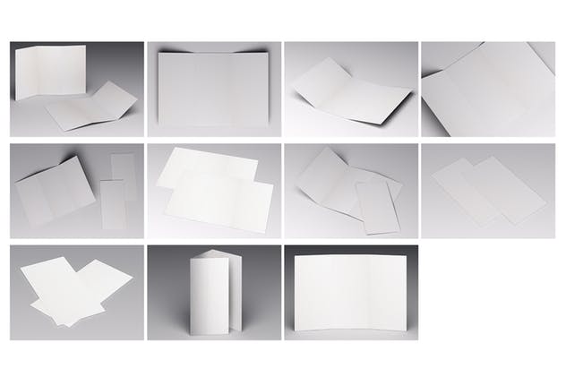 逼真简约的海报折叠传单样机模板 Flyer Mockup插图(4)