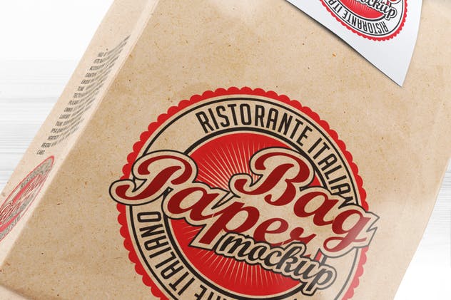 牛皮纸外带打包纸袋样机模板 Paper Bag Mock-Up插图(5)