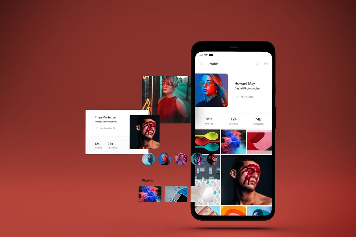 谷歌Pixel 4手机屏幕预览效果图素材库精选样机v2 Pixel 4 Mockup V.2插图(3)