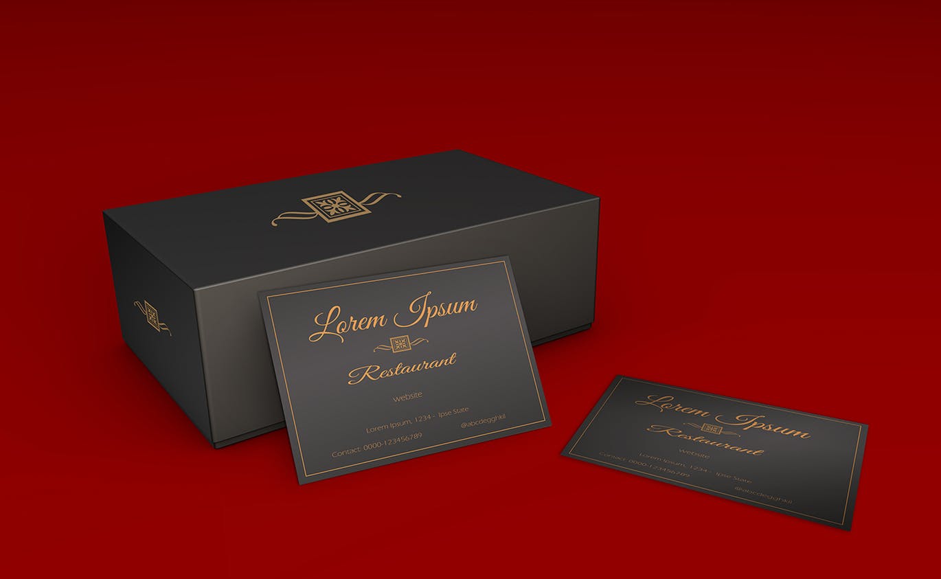 高端企业名片制作效果图样机素材库精选 Mockup business card插图(2)