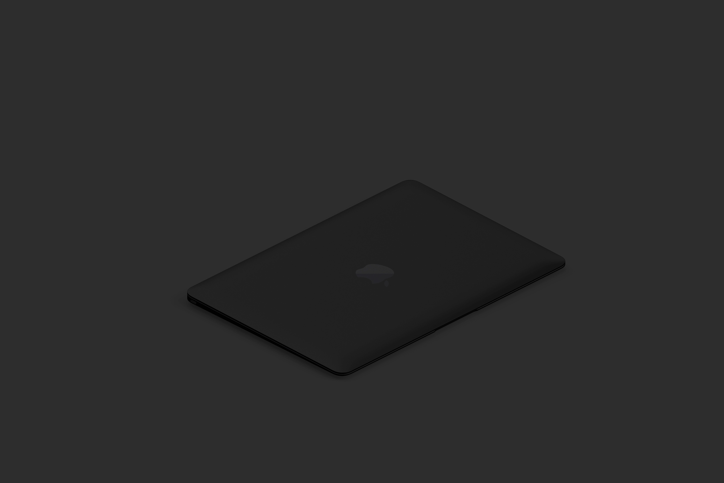 MacBook笔记本电脑右视图样机02 Clay MacBook Mockup, Isometric Right View 02插图(4)