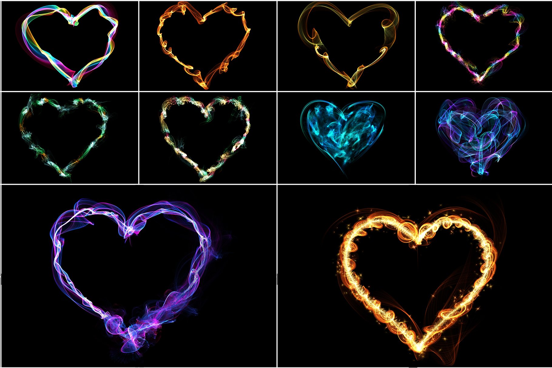 8K超高清分辨率心形叠层背景 8K Hearts Overlays插图(4)